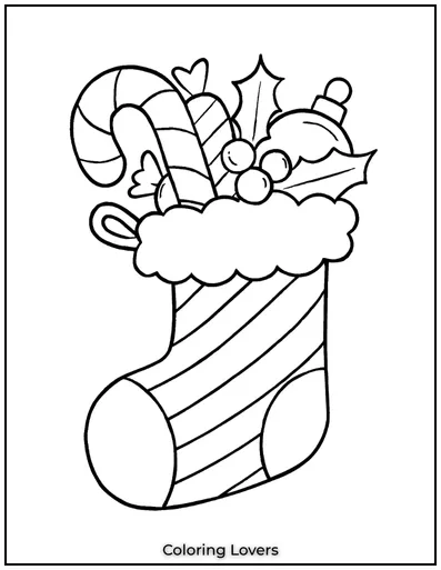 A Christmas stocking full of sweet surprises! Add bright red, green and gold to make it extra festive.