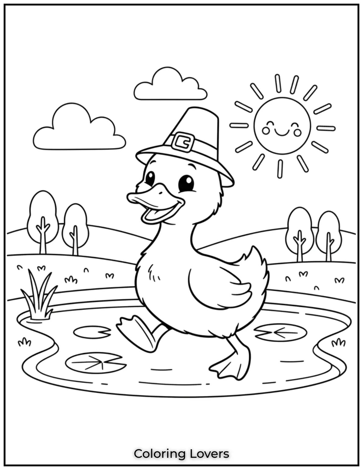 Duck Coloring Pages That Kids Like the Most 16 A cheerful duckling on the move Let your imagination take over as you color this playful little friend