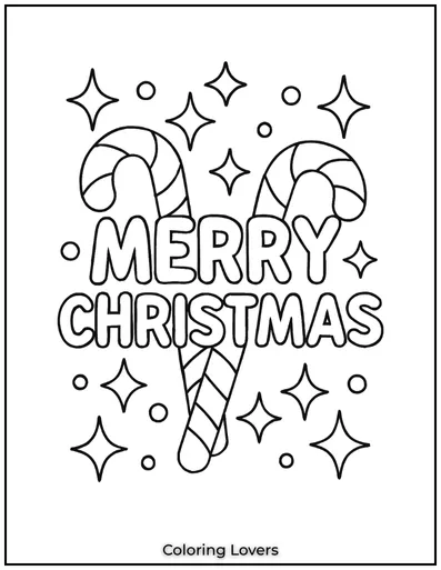 A cheerful holiday message with candy canes and sparkles!