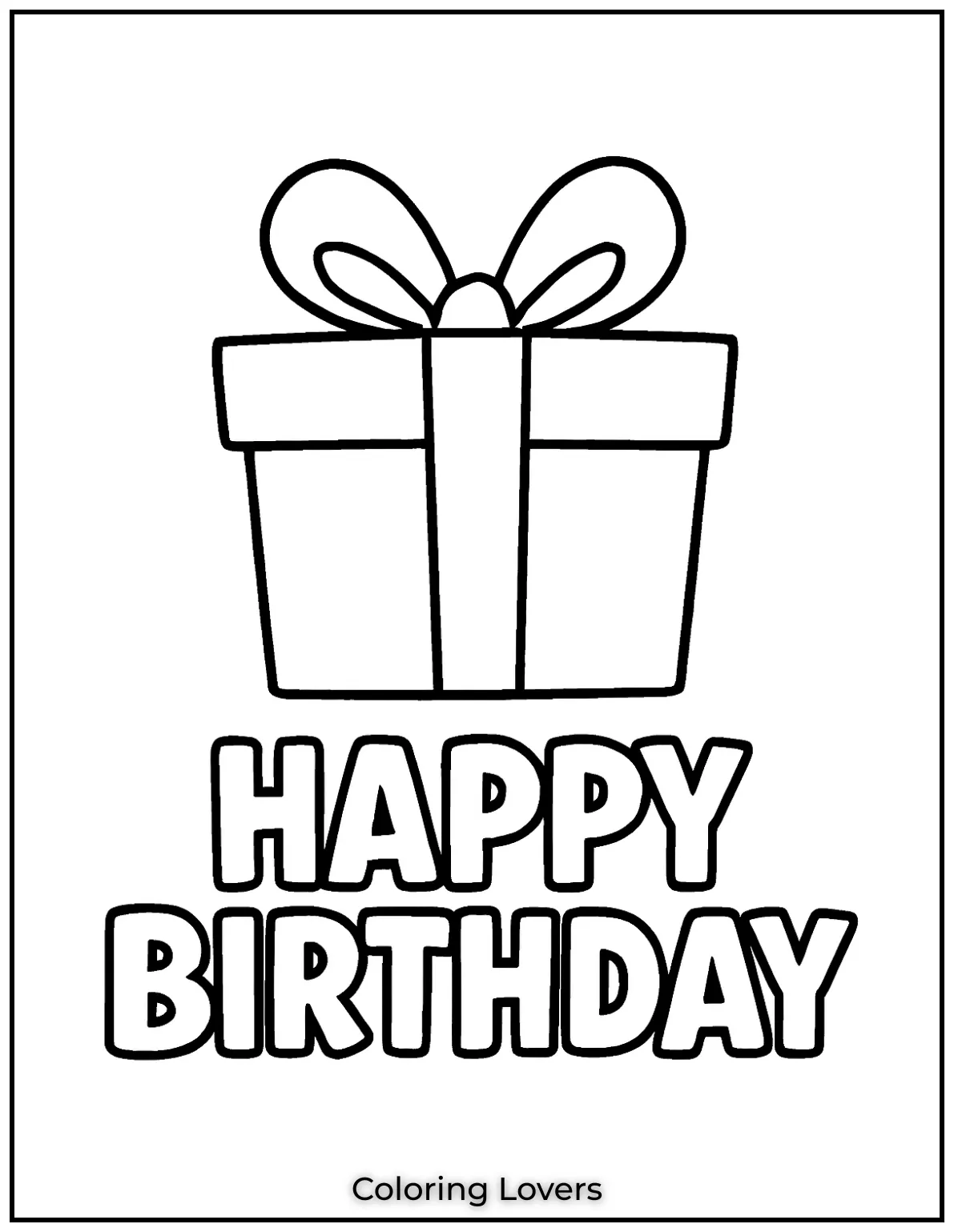 A cute birthday present ready to be unwrapped in your favorite colors