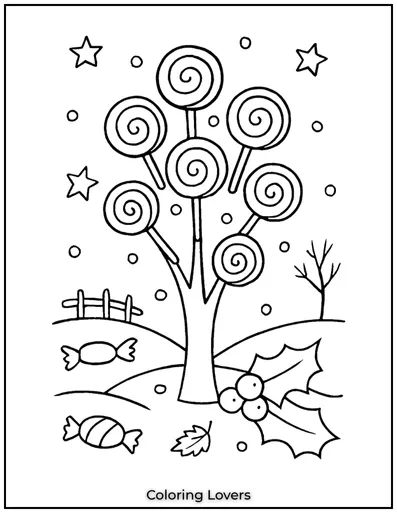 A magical tree where lollipops grow instead of leaves. 