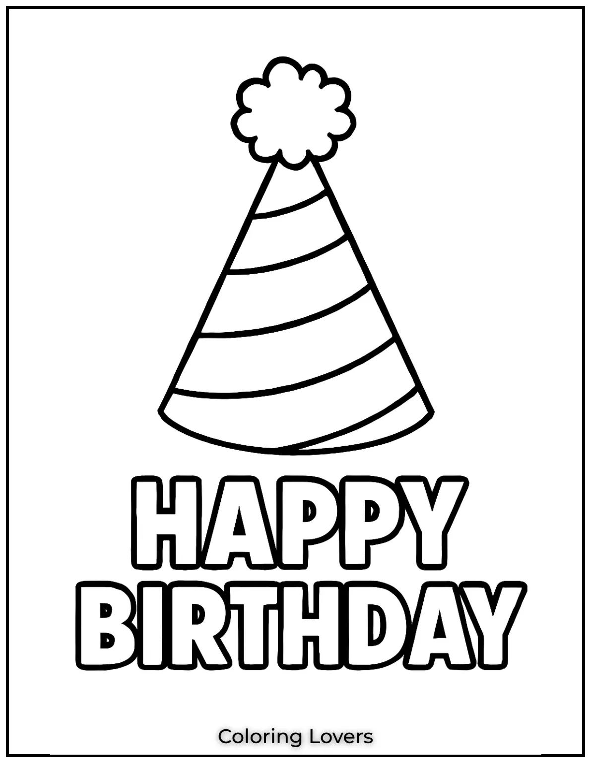 A party hat with a funny light pom pom on top for the joy of any birthday celebrant