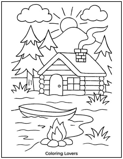 A peaceful lakeside cabin with a canoe ready for an adventure. Imagine the colors of the sunset reflecting on the water!