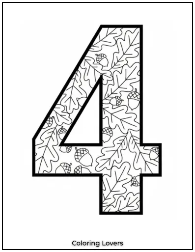 Climbing vines twist around the number 4 like it’s a secret treehouse ladder just waiting for adventure.