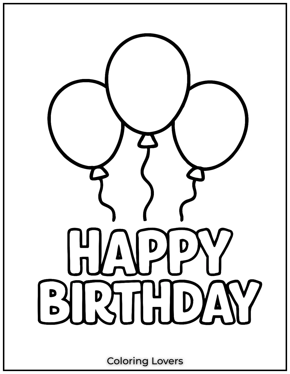 Color in the party with these happy balloons and playful lettering