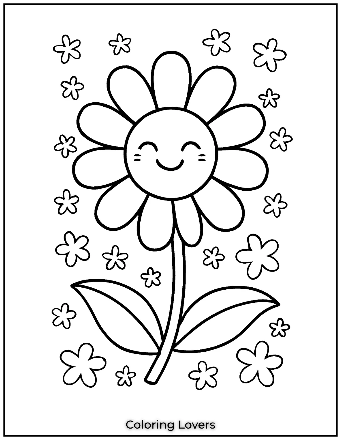 Here’s a cheerful daisy with a big smile to brighten your day! I created this fun design for kids,