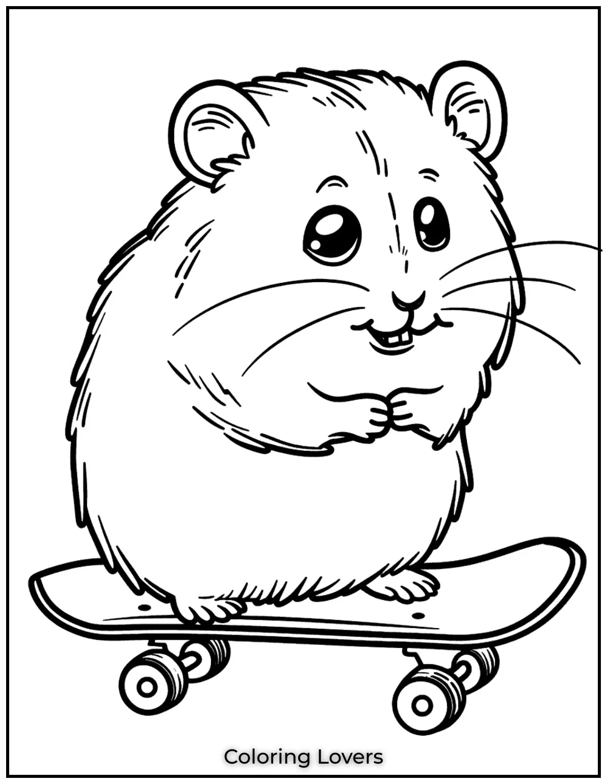 Heres our cool little skateboarder hamster balancing perfectly on his board I couldnt resist adding a bit of mischief to his face for an extra touch of fun