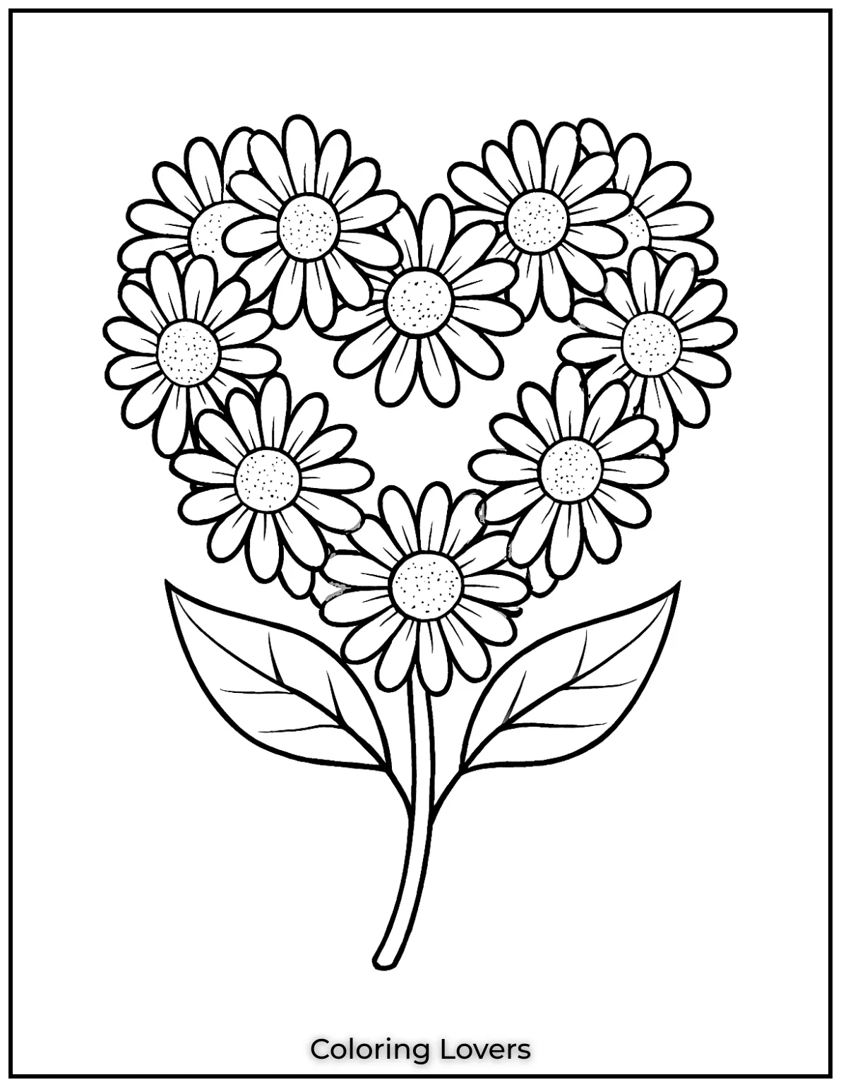 I had so much fun creating this heart-shaped daisy coloring page! It’s all about spreading love and positivity through nature’s beautiful blooms.