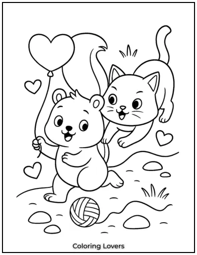 Squirrel Coloring Pages Kids Will Love to Color! 32 In this playful scene, a curious squirrel