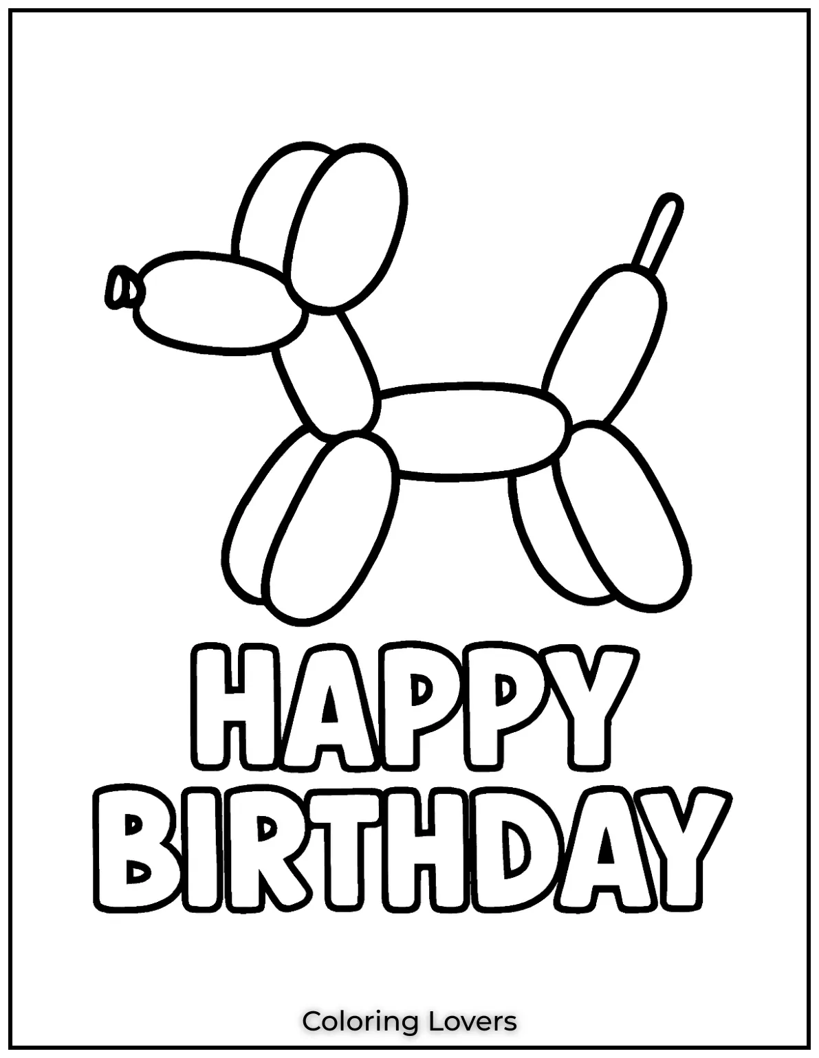 This balloon dog is playful and adds light hearted fun to any birthday page leaving room for bright colors to pop on the page