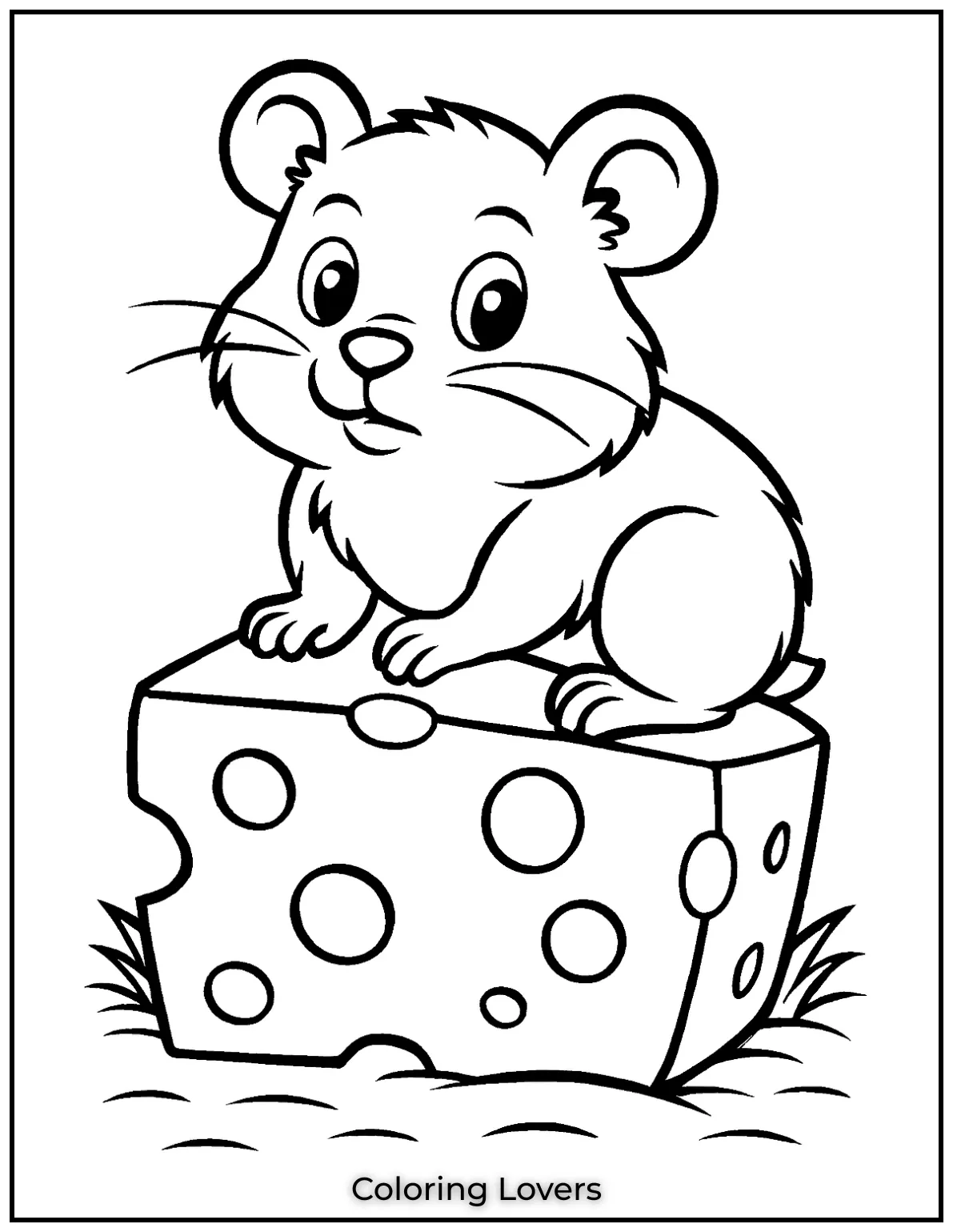 This curious hamster is perched on a big block of cheese