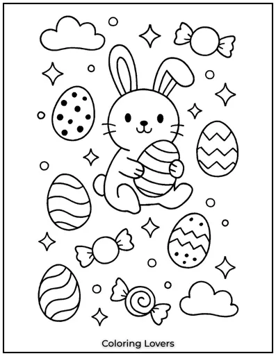 This cute bunny is ready for Easter fun. 