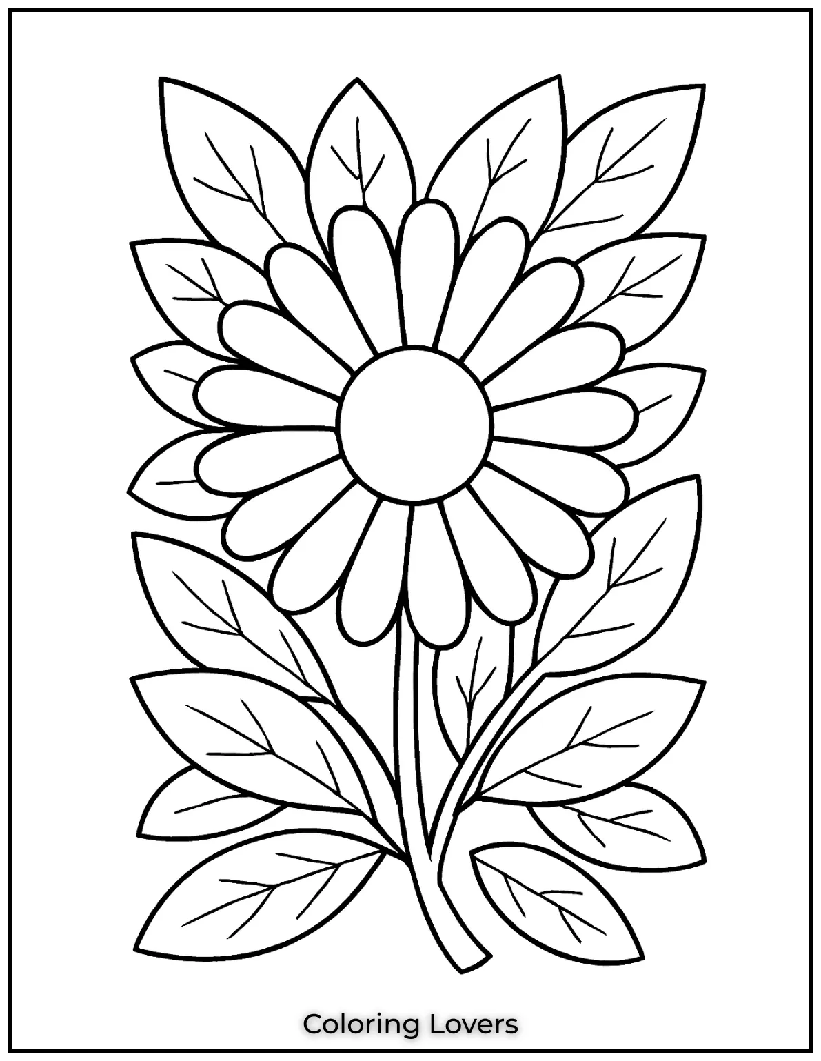 This daisy is surrounded by its delicate leaves, making it a bit more detailed for kids who love a challenge.