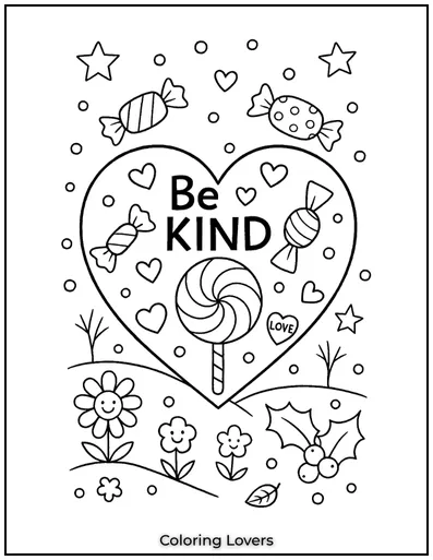 This heart is filled with sweet treats and even sweeter words. 