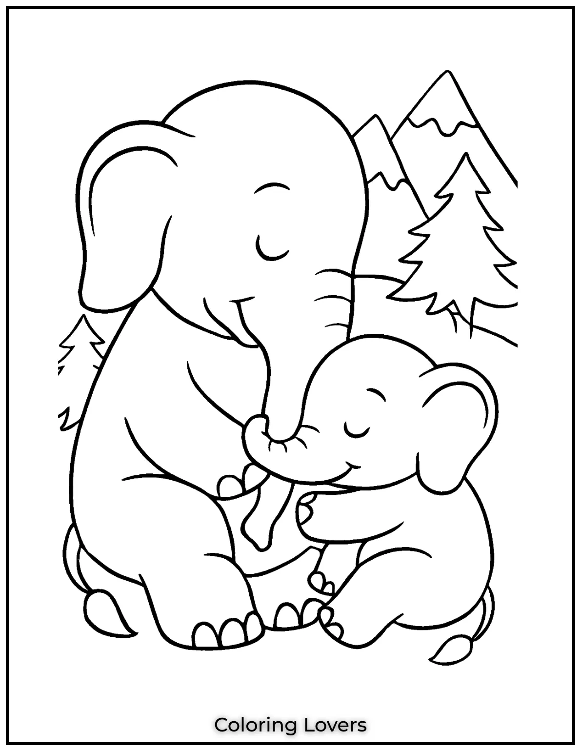 This little elephant with mountains in the background feels adventurous