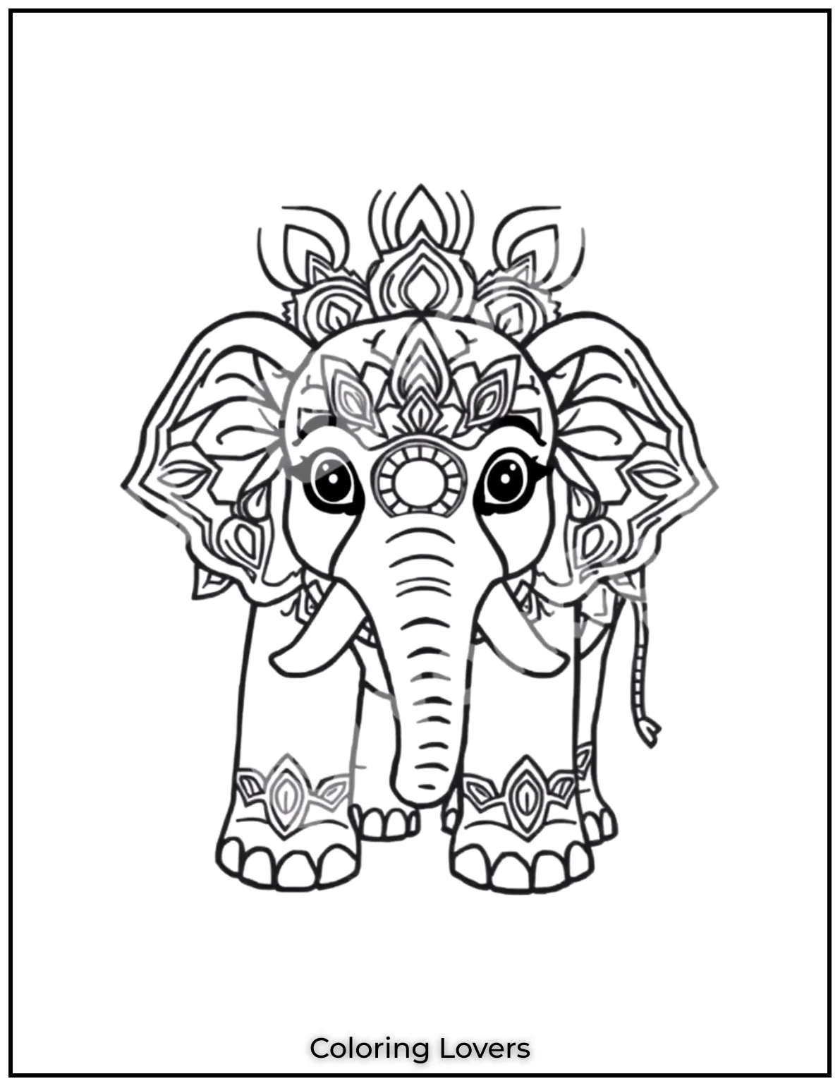 This mandala elephant was such a joy to draw. 