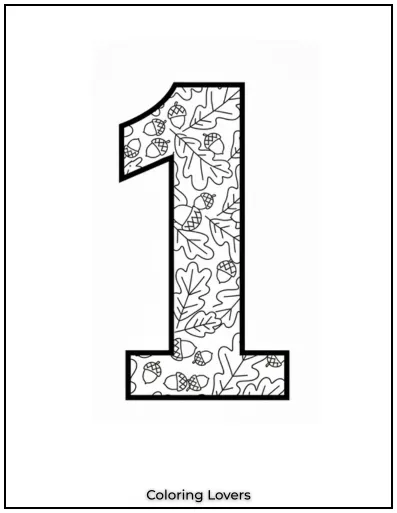 This number 1 stands tall, wrapped in leafy vines like it’s peeking out from a forest trail.