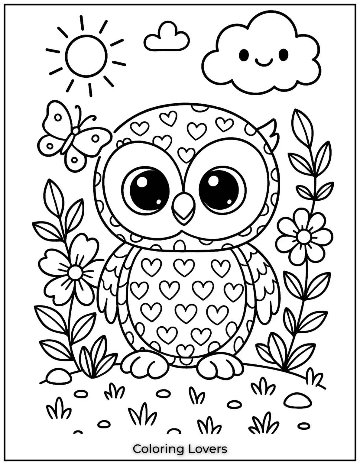 This sweet owl with big dreamy eyes sits next to a daisy ready to bring a cozy forest vibe to your day 1