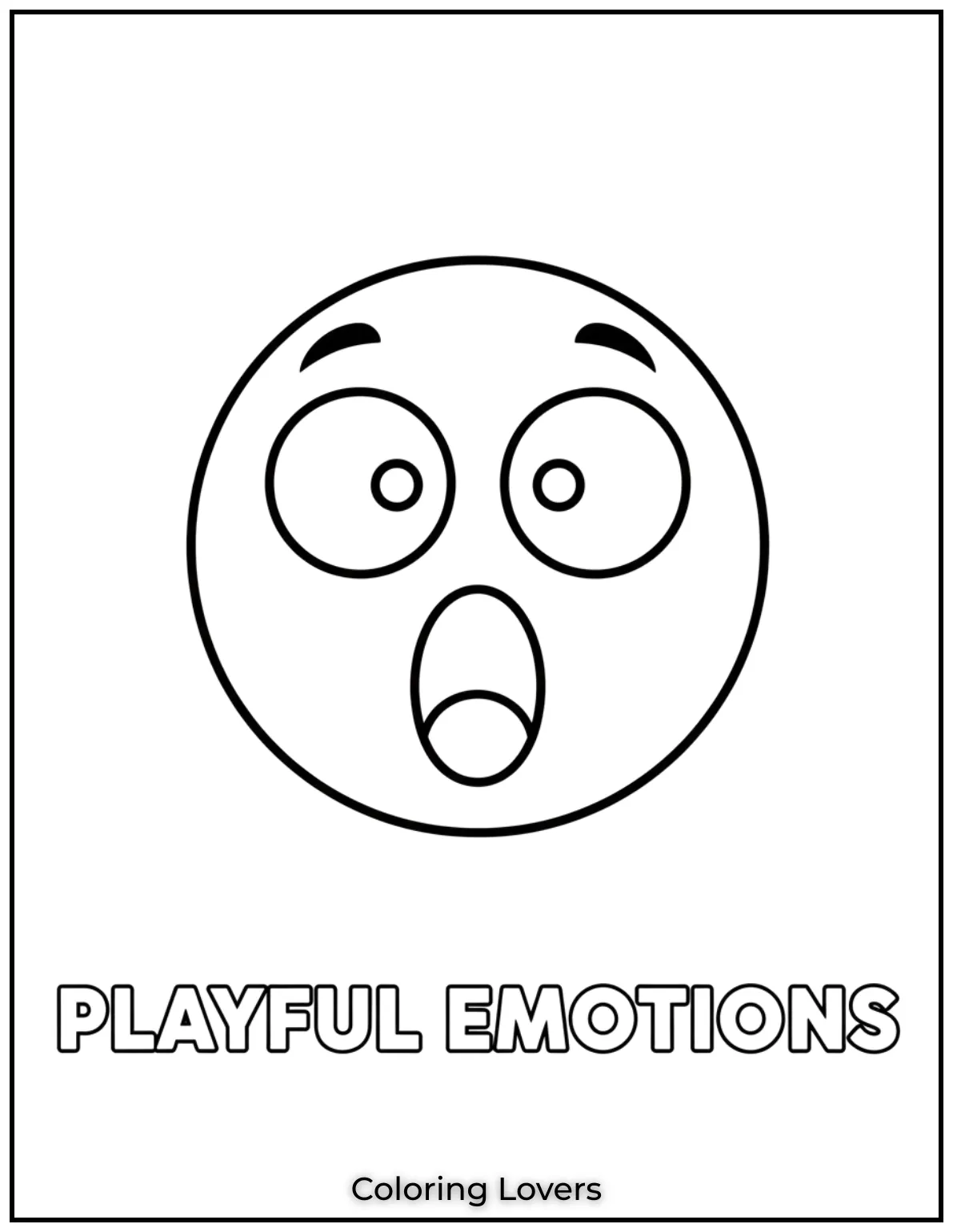 Preschool Coloring Pages – Fun & Easy Printables for All 57 A big-eyed, shocked expression that’s perfect for learning emotions.