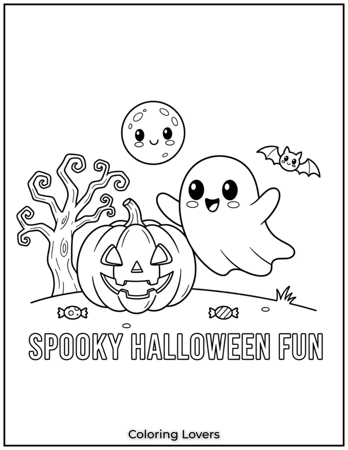 Preschool Coloring Pages – Fun & Easy Printables for All 37 A cheerful jack-o’-lantern and a friendly ghost make Halloween extra fun.