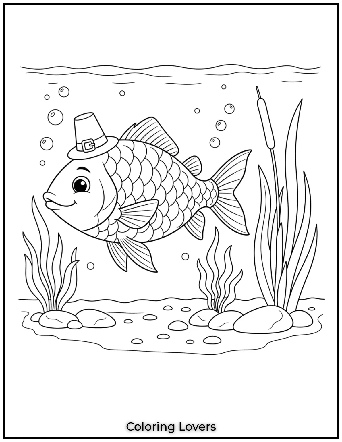 A peaceful rainbowfish swims near the reeds. Its wide scales shimmer gently in the still pond