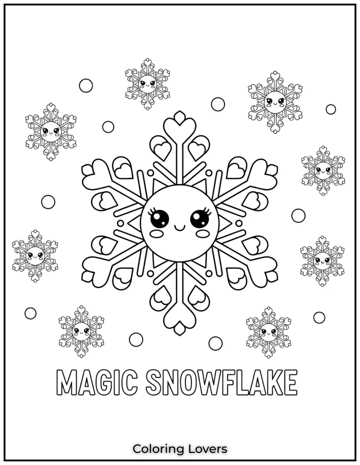 Preschool Coloring Pages – Fun & Easy Printables for All 26 Each snowflake is unique, just like this one with its cute little face.