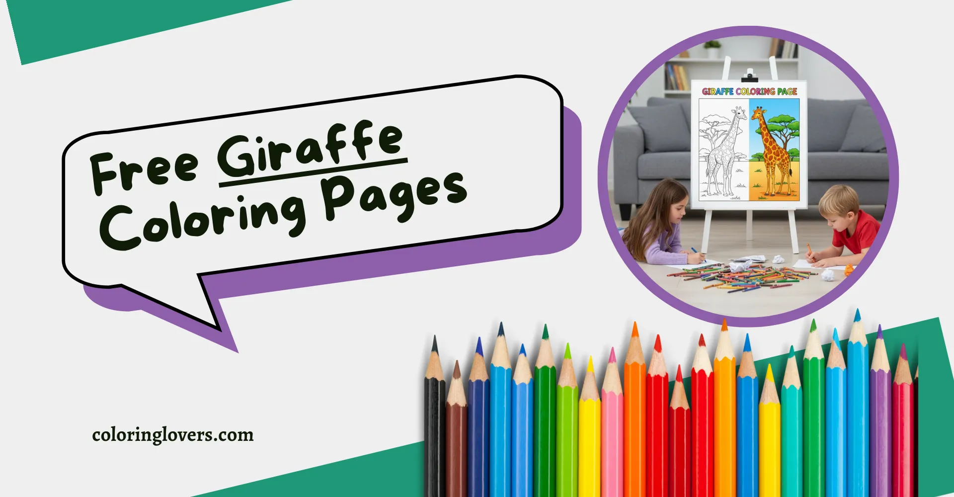 Free Giraffe Coloring pages