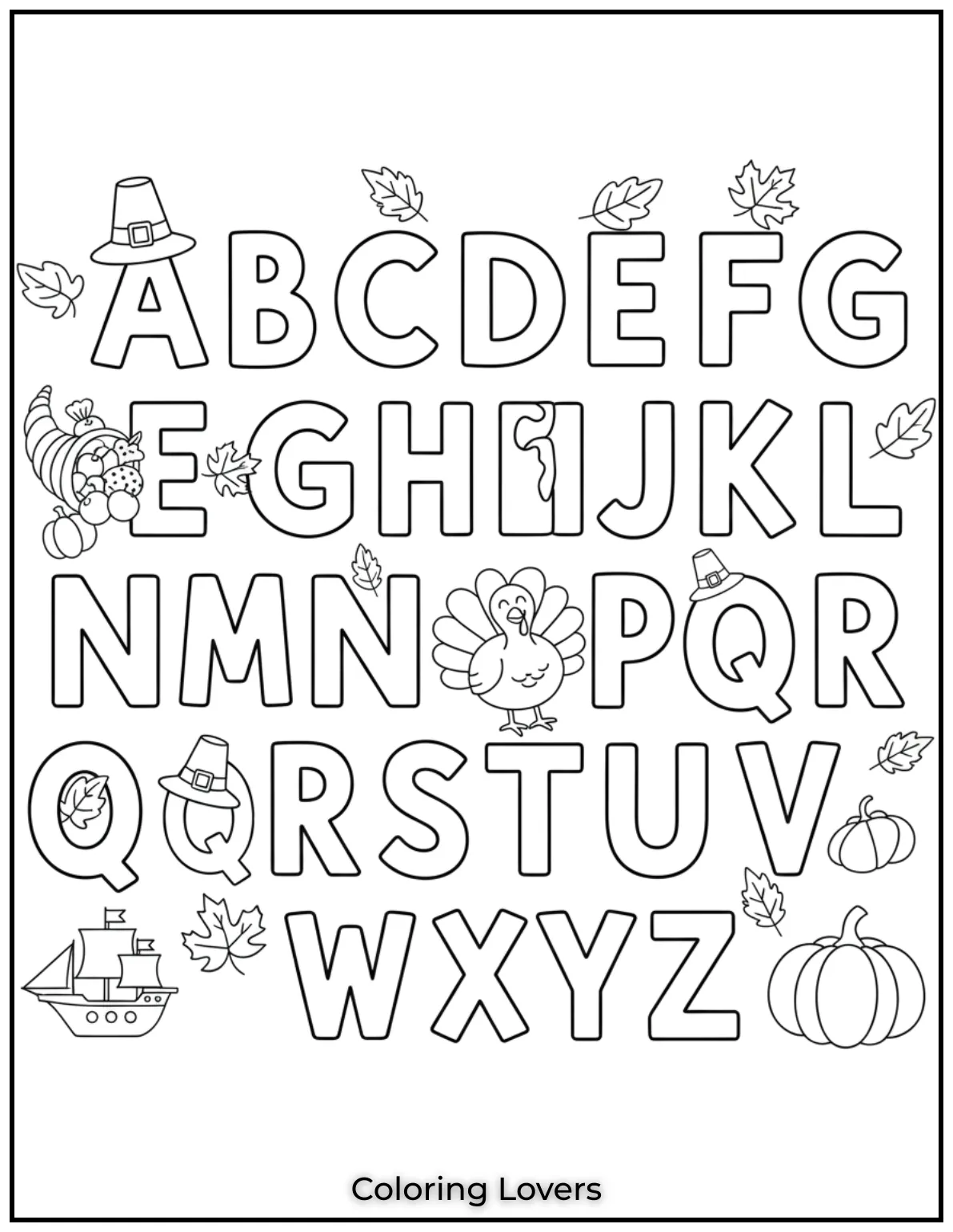 Here’s a fun way for kids to learn and color the uppercase alphabet.