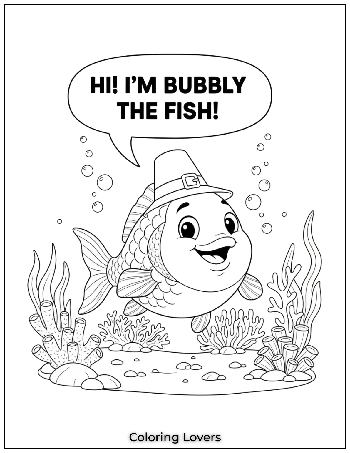 Hi Im bubbly the fish says the smiling swimmer. A friendly fish full of character 2