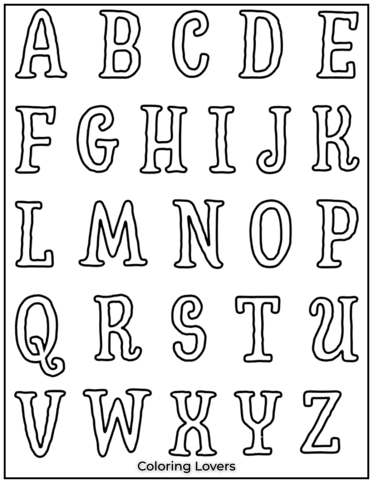 I added a creative twist to these lowercase letters. They’re fun and great for practicing handwriting.