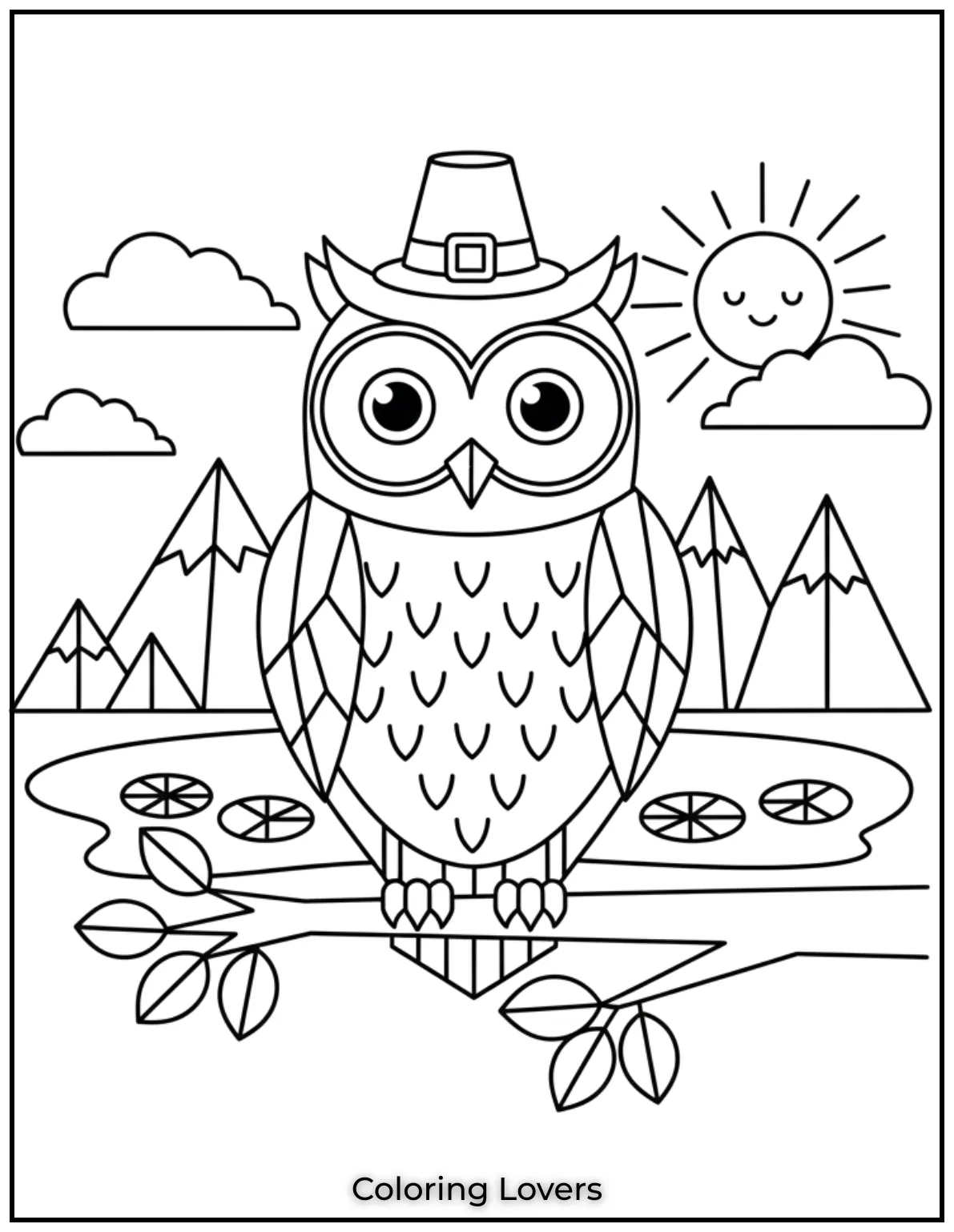 Superior Owl Coloring Pages for Kids who love Coloring! 29 I created this owl with sharp geometric patterns to give it a modern twist. This owl coloring page is perfect for fans of bold and minimalistic art