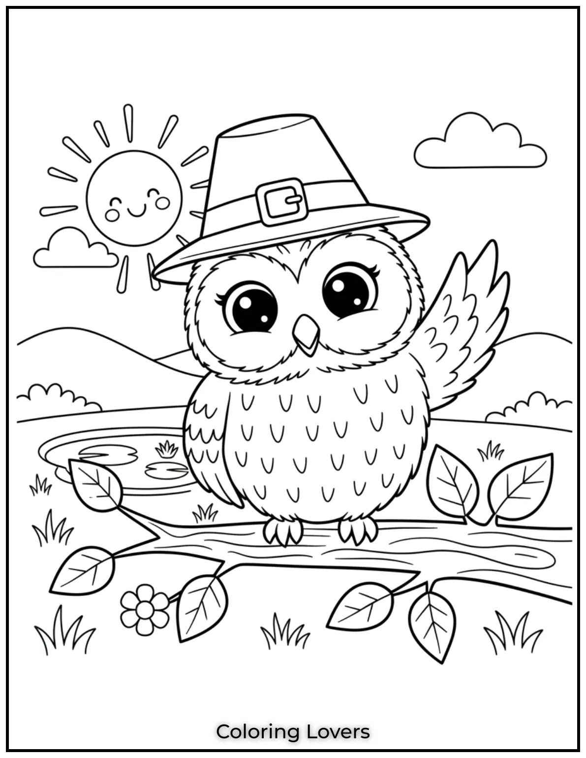 Superior Owl Coloring Pages for Kids who love Coloring! 17 I designed this fluffy little owl waving hello to bring smiles to kids faces. Owl coloring pages like this are so much fun to color