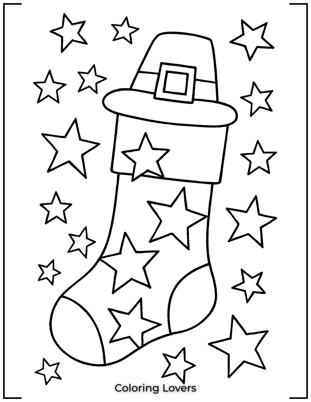 I kept this design simple with bold stars to make coloring easy and fun. Its a delightful page for young artists