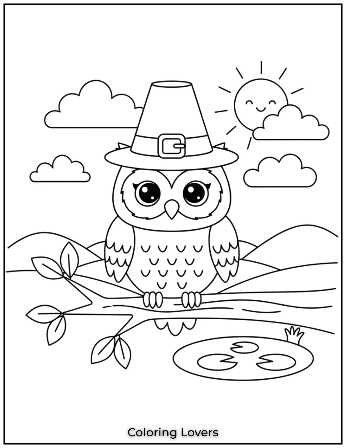 Superior Owl Coloring Pages for Kids who love Coloring! 5 I kept this owls design simple and sweet so even the youngest artists can enjoy coloring it
