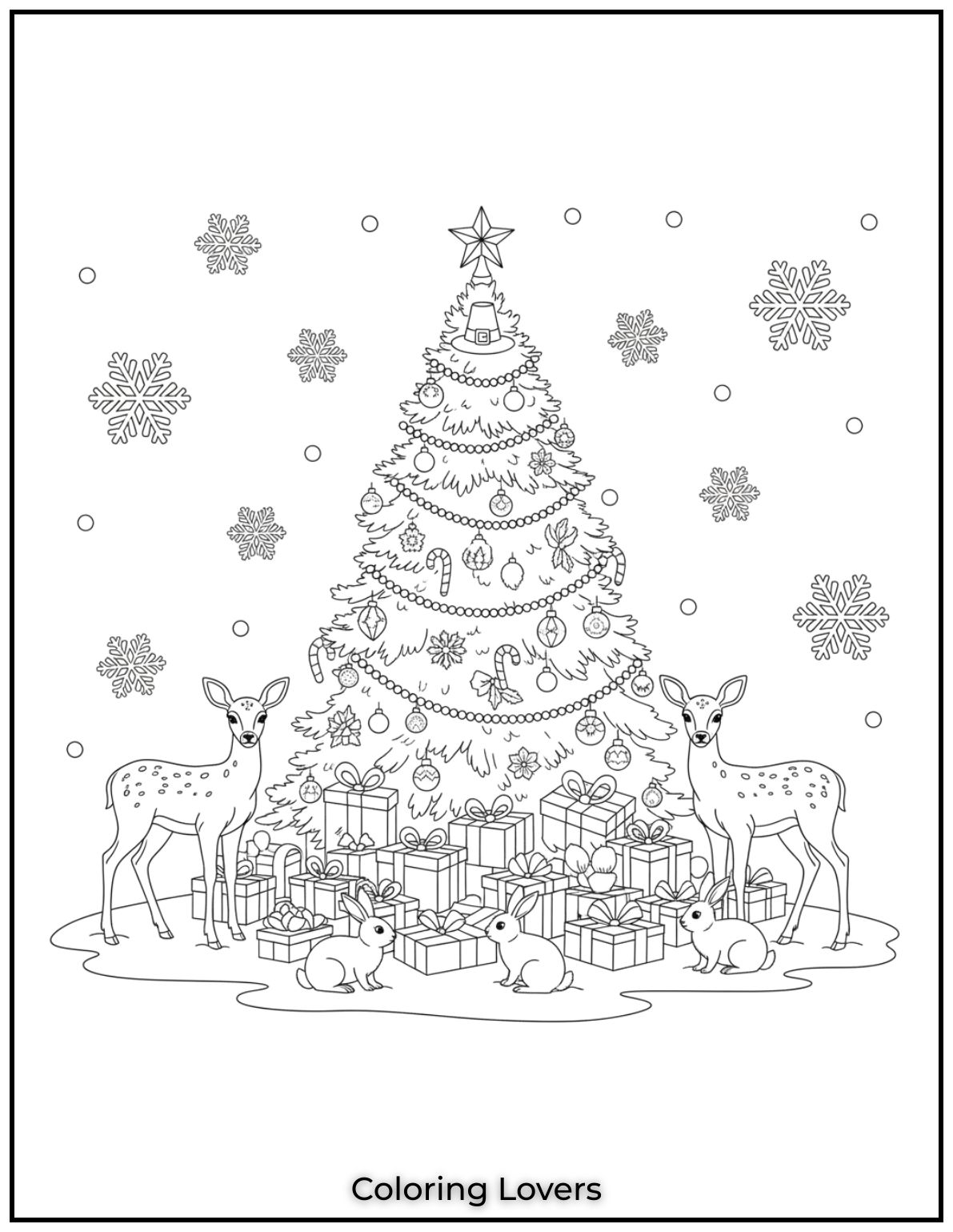 Free Printable Christmas Tree Coloring Pages 31 I wanted this page to feel like a quiet winter’s night,