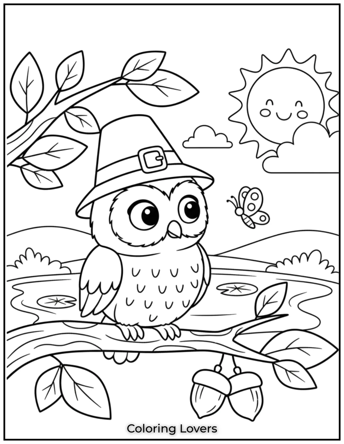 Superior Owl Coloring Pages for Kids who love Coloring! 9 I wanted to capture this magical moment of an owl curiously watching a butterfly. Its a perfect way to spark imagination while coloring