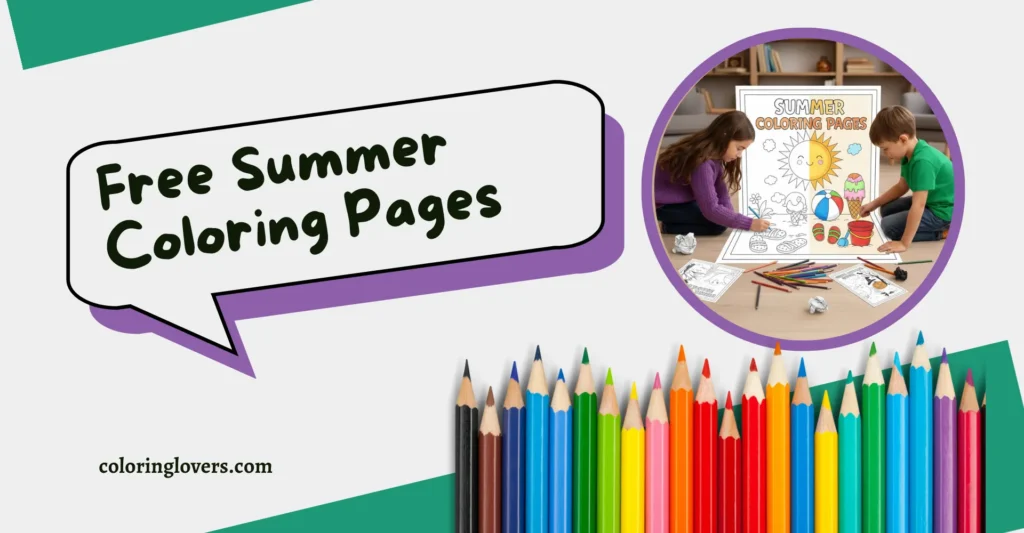 Summer Coloring Pages for Kids and Adults 2 Summer Coloring Pages