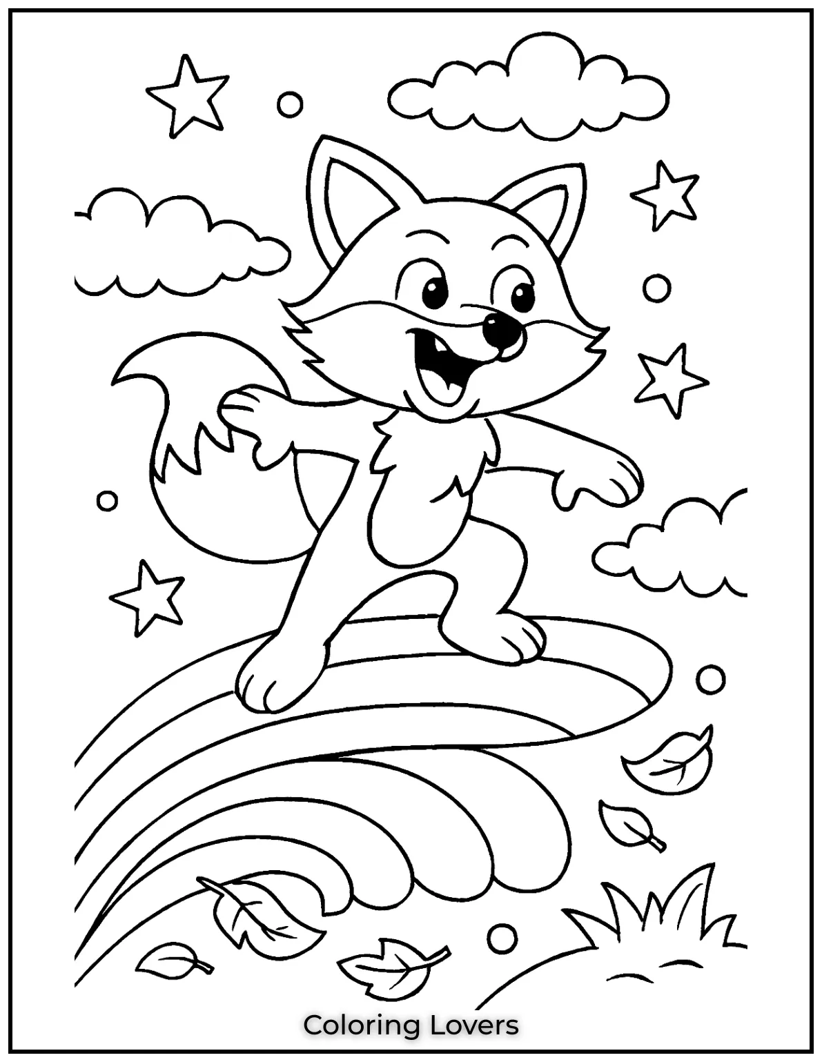 Powerful Fox Coloring Pages That Are Hidden 13 Tails the Fox leaps through bubbles and icy formations in an underwater scene.