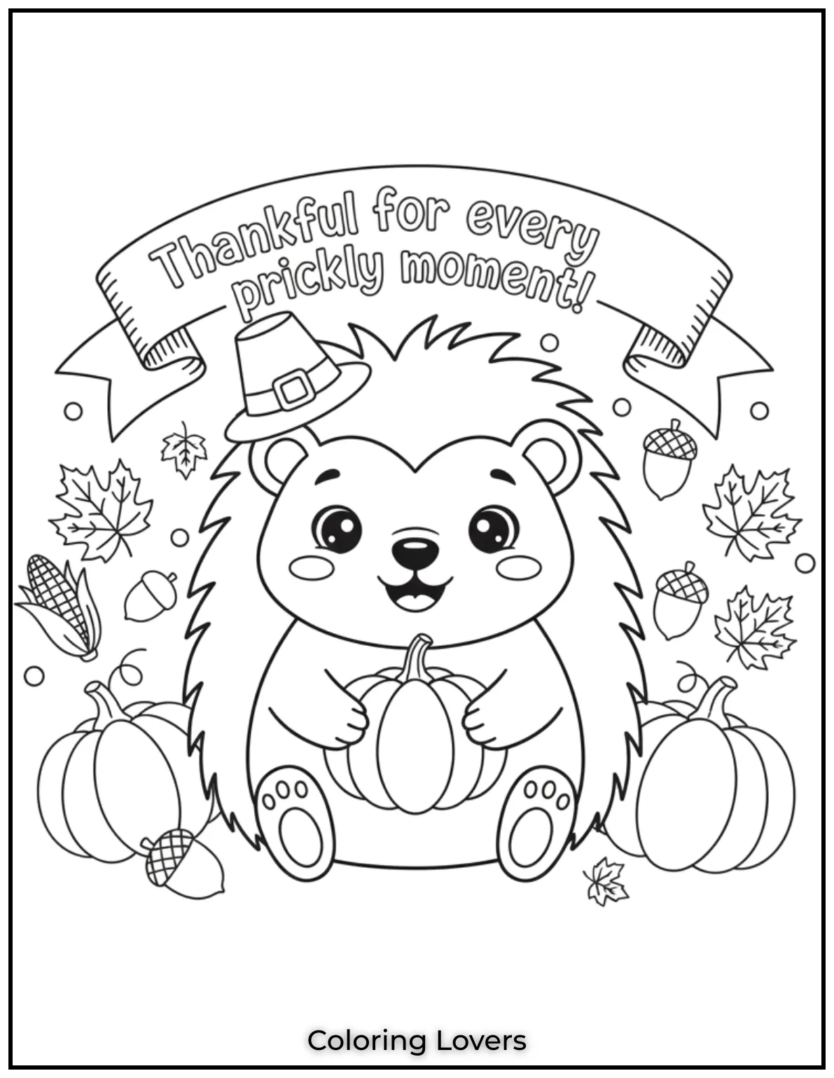 Thankful for every prickly moment Heres a sweet hedgehog embracing the season holding its own little pumpkin Its a gentle reminder to be thankful prickles and all