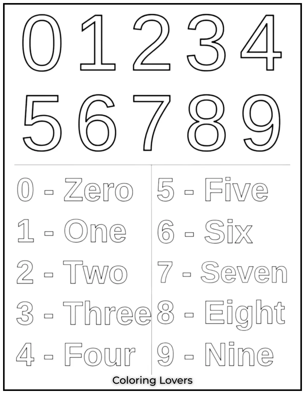 Preschool Coloring Pages – Fun & Easy Printables for All 80 These big, bold numbers help little learners recognize and count.