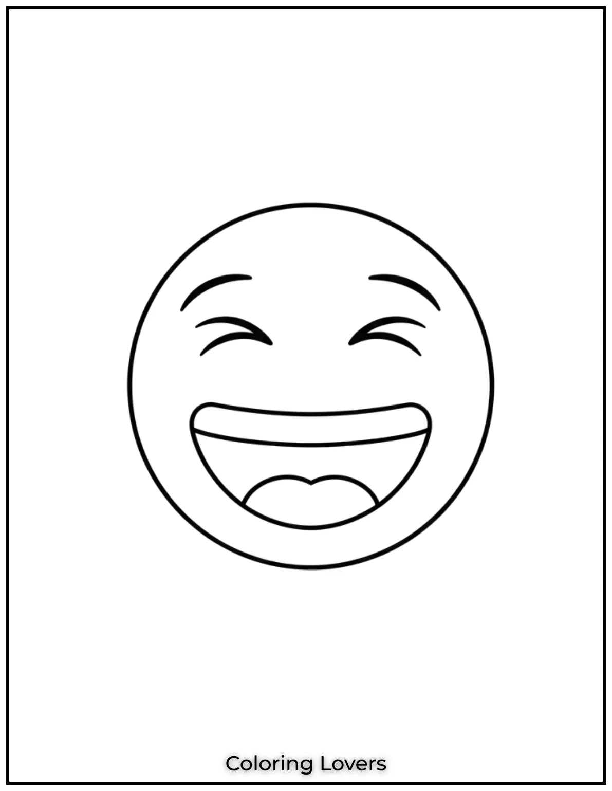 Preschool Coloring Pages – Fun & Easy Printables for All 56 This cheerful emoji is full of happiness and excitement!