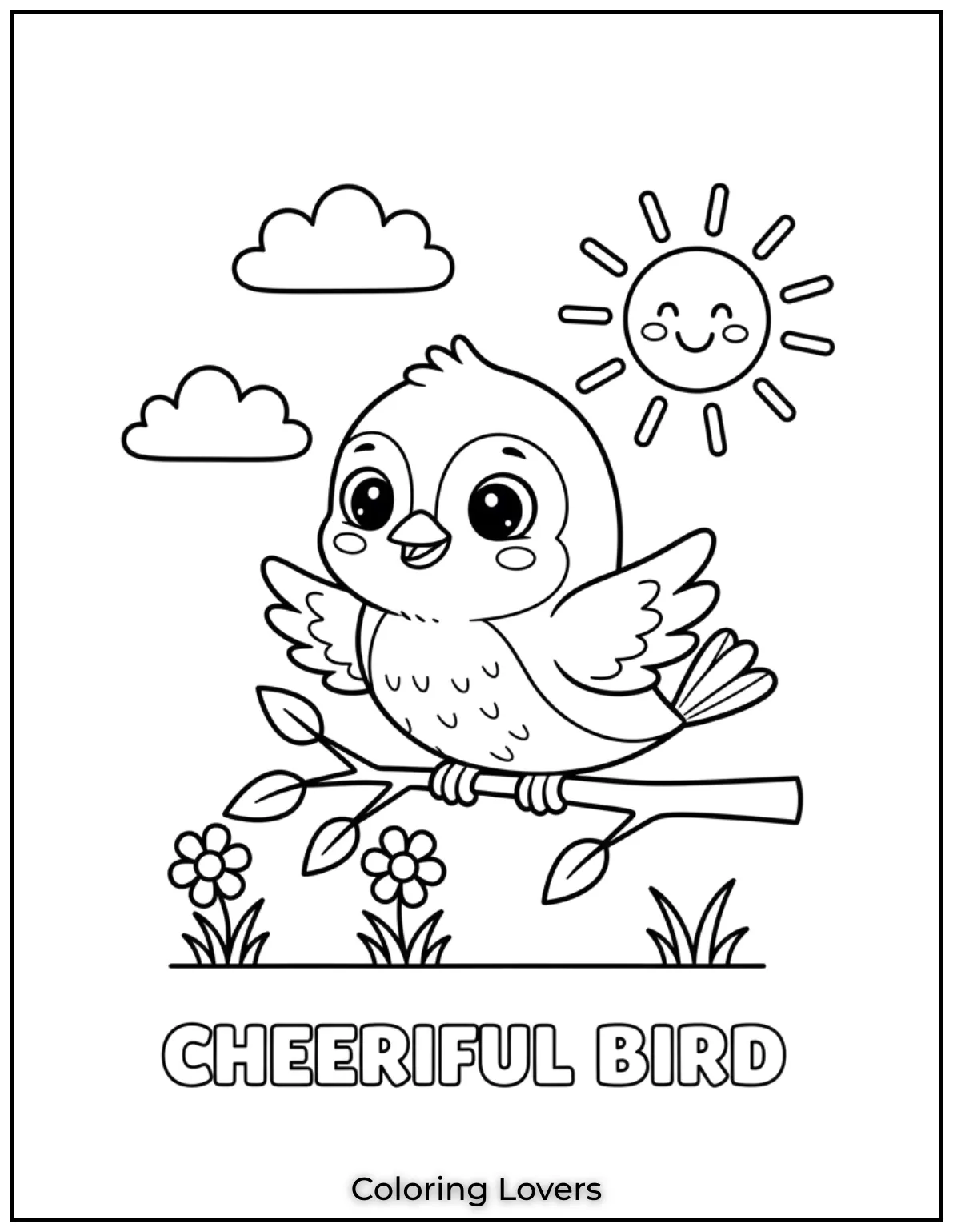 Preschool Coloring Pages – Fun & Easy Printables for All 12 This cheerful little bird is a great addition to preschool coloring pages.