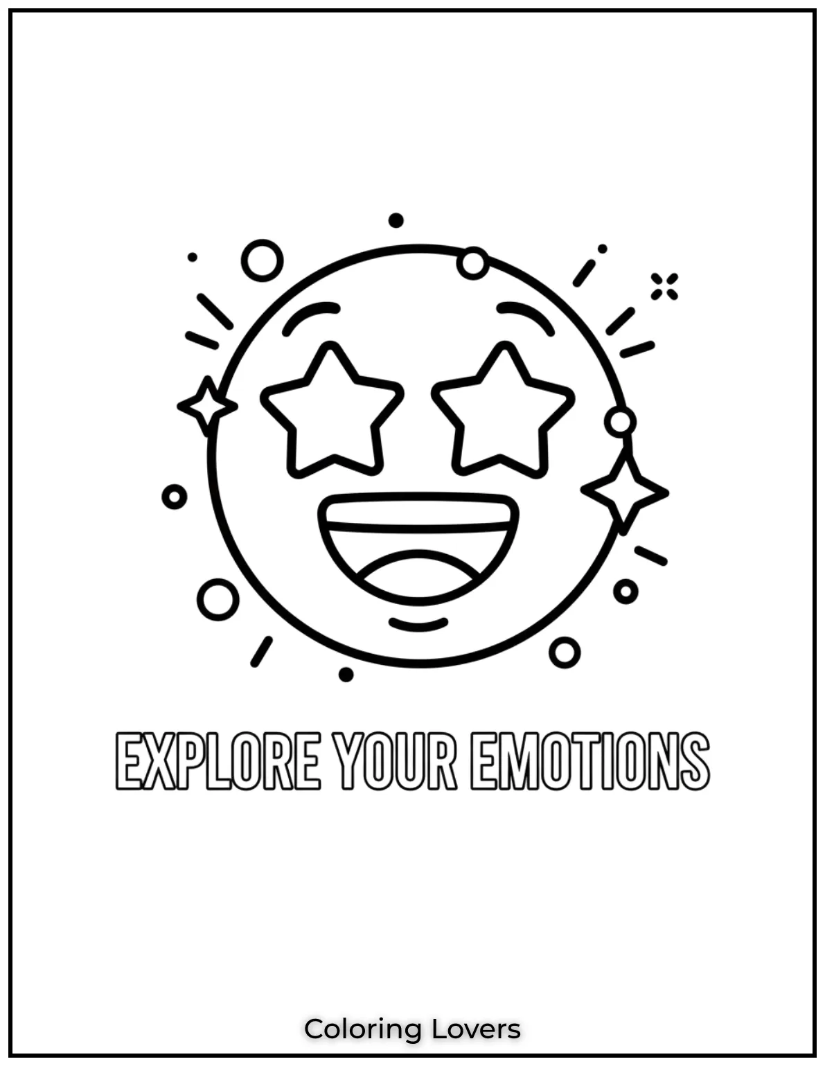 Preschool Coloring Pages – Fun & Easy Printables for All 58 This face sparkles with excitement and joy.