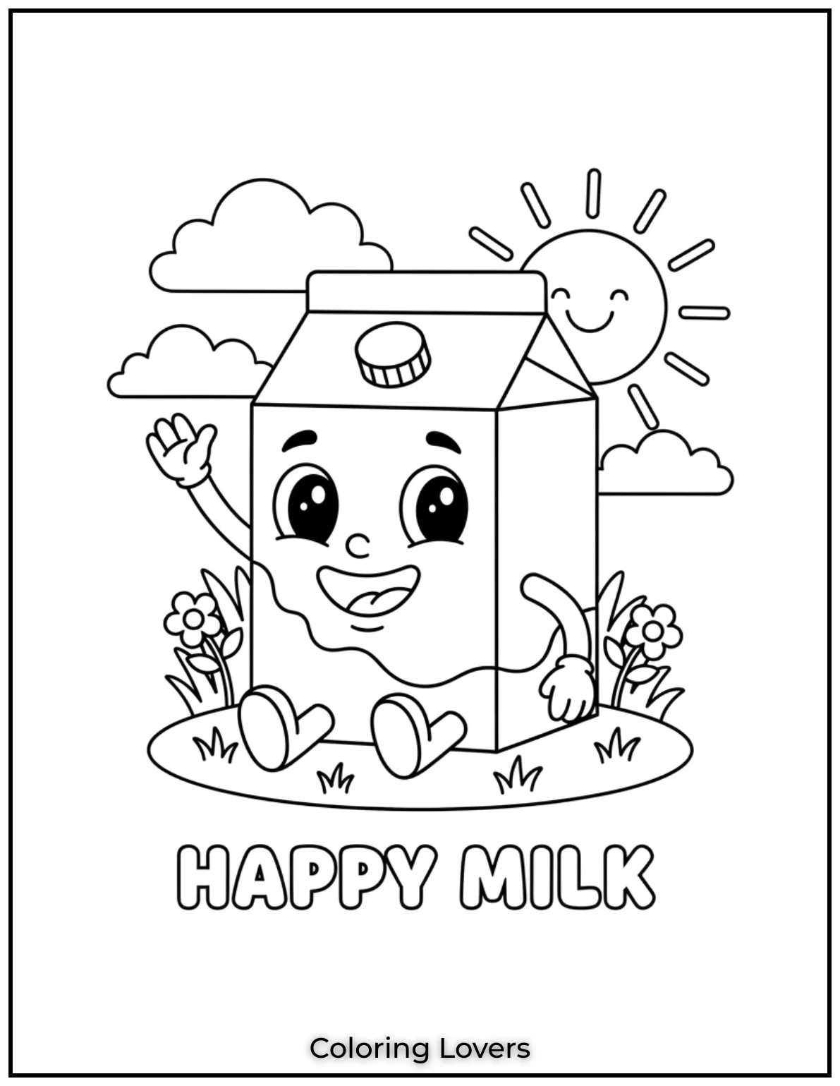 Preschool Coloring Pages – Fun & Easy Printables for All 21 This friendly milk carton is waving hello