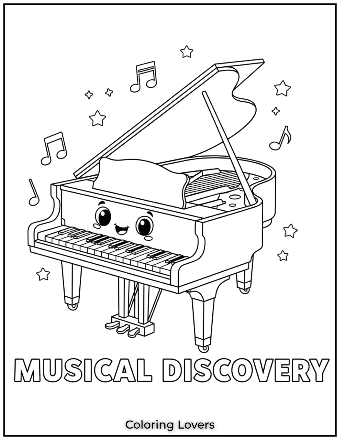 Preschool Coloring Pages – Fun & Easy Printables for All 74 This grand piano is waiting for little hands to add some color