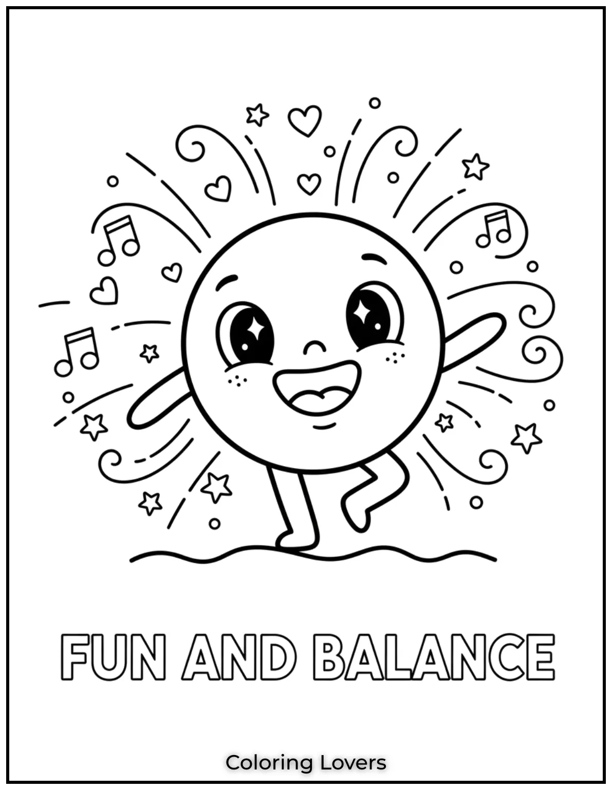 Preschool Coloring Pages – Fun & Easy Printables for All 69 This happy little circle is all about fun and balance.