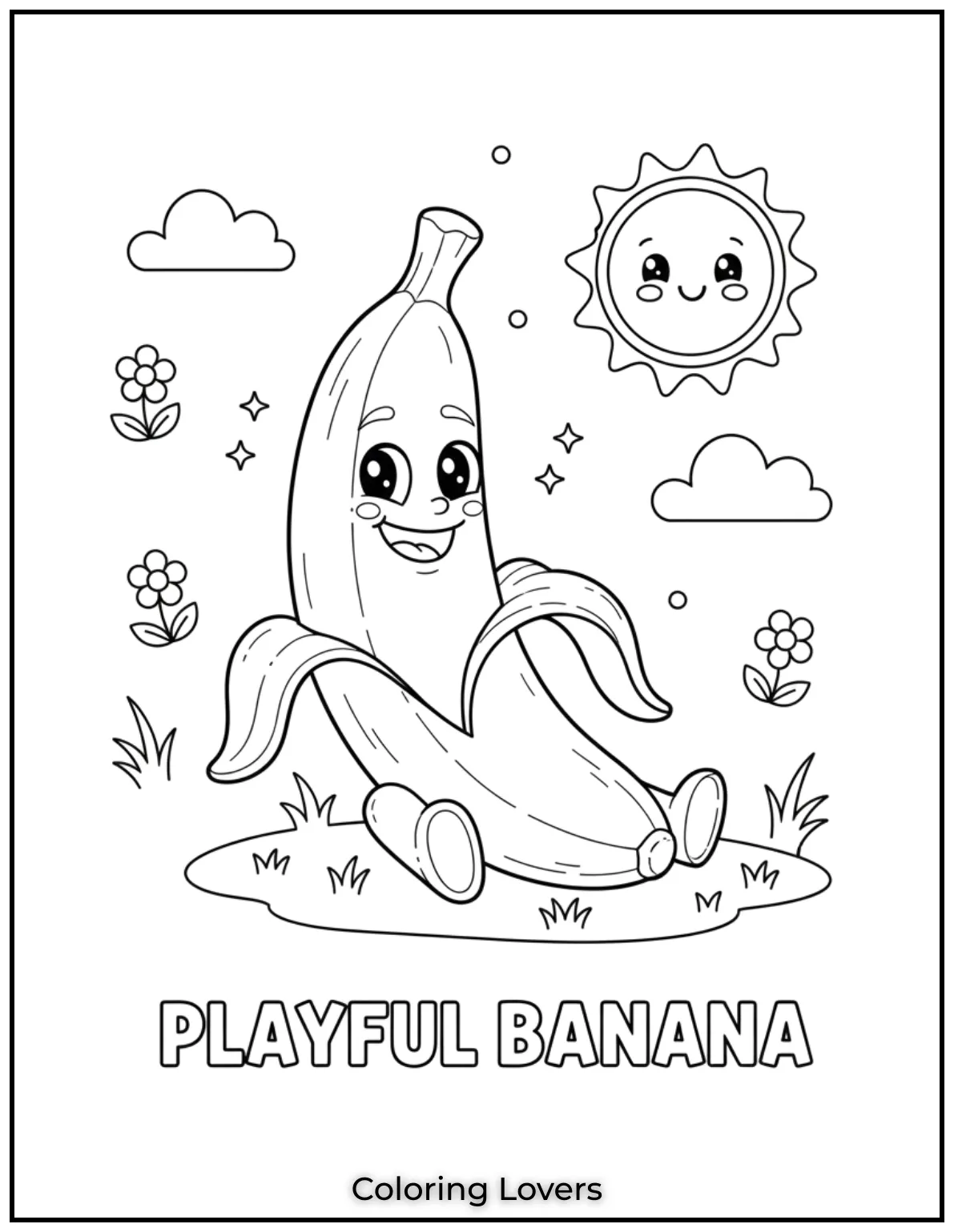 Preschool Coloring Pages – Fun & Easy Printables for All 20 This playful banana is ready for some color.
