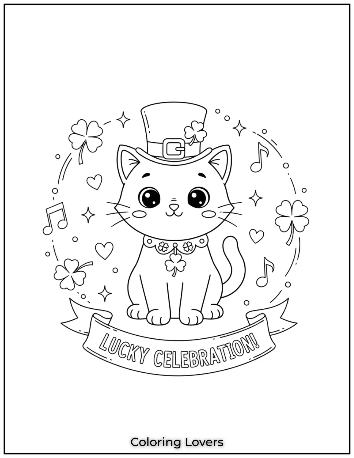 Download St Patrick's Day Coloring Pages 30 This playful kitty is all dressed up for St. Patrick’s Day.
