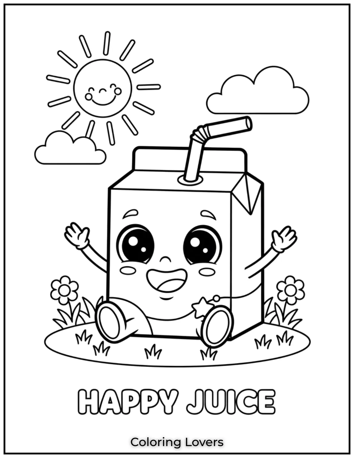 Preschool Coloring Pages – Fun & Easy Printables for All 22 This smiling juice box is a great fit for any preschool coloring book.