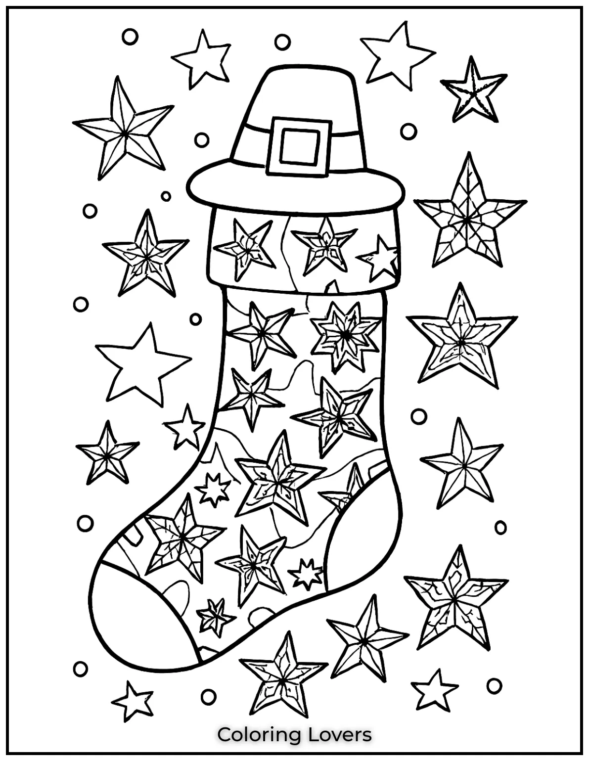 This stocking features beautifully detailed stars perfect for festive creativity. I hope kids enjoy bringing this design to life